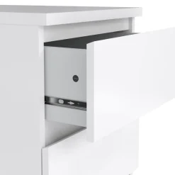 Nachtkastje Luna Hoogglans Wit - 41x71x50 cm