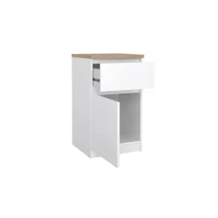 Nachtkastje Luna Hoogglans Wit - 41x71x40 cm