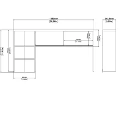 Opzetkast Boston Eiken - 149x79x25 cm
