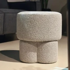 Poef Kevion Beige - Ø 40 cm