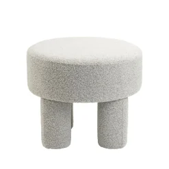 Poef Weslee Beige - Ø 50 cm