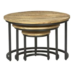 Salontafel Bemmel Naturel - set 3 stuks