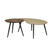 Salontafel Capi Greige / Bruin - set 2 stuks