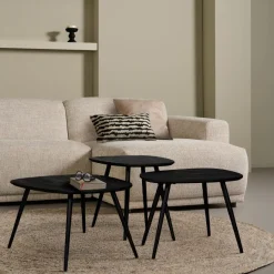 Salontafel Comporta Zwart - set 3 stuks