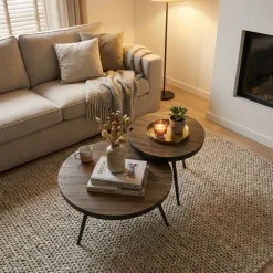 Salontafel Luso Bruin - set 2 stuks