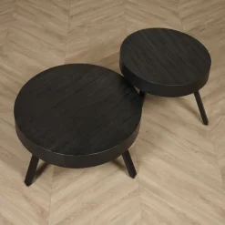 Salontafel Rennes Zwart - set 2 stuks