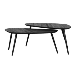 Salontafel Thionville Zwart - set 2 stuks