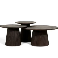 Salontafel Viktor Donkerbruin - Ø 80 cm