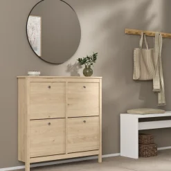 Schoenenkast Dallas Eiken - 103x103x25 cm