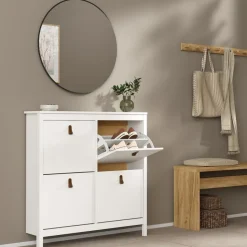 Schoenenkast Dallas Wit - 103x103x25 cm