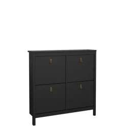 Schoenenkast Dallas Zwart - 103x103x25 cm