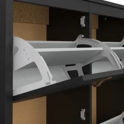 Schoenenkast Dallas Zwart - 103x103x25 cm