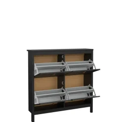 Schoenenkast Dallas Zwart - 103x103x25 cm