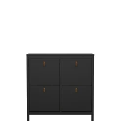 Schoenenkast Dallas Zwart - 103x103x25 cm