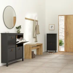 Schoenenkast Dallas Zwart - 103x103x25 cm