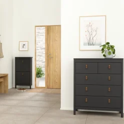 Schoenenkast Dallas Zwart - 54x103x25 cm