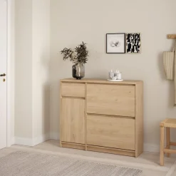 Schoenenkast Luna Eiken - 109x93x32 cm