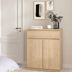 Schoenenkast Luna Eiken - 81x101x40 cm