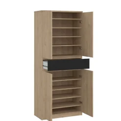 Schoenenkast Luna Eiken - 81x192x40 cm