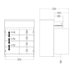 Schoenenkast Luna Hoogglans Wit - 81x101x40 cm