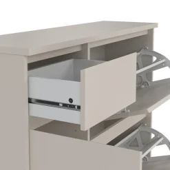 Schoenenkast Luna Taupe - 109x92x32 cm