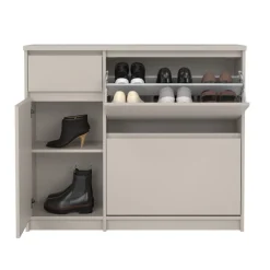 Schoenenkast Luna Taupe - 109x92x32 cm