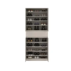 Schoenenkast Luna Taupe - 81x192x40 cm