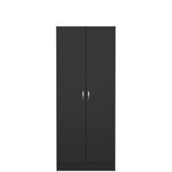 Schoenenkast Miami Zwart - 69x170x35 cm