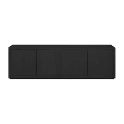 TV-meubel Chester Zwart - 215x55x40 cm