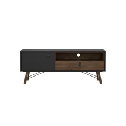 TV-meubel Denver Zwart / Walnoot - 150x60x40 cm