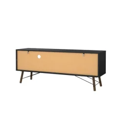 TV-meubel Denver Zwart / Walnoot - 150x60x40 cm