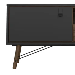 TV-meubel Denver Zwart / Walnoot - 150x60x40 cm