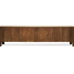 TV-Meubel Liam Bruin / Marmer - 210x55x40 cm