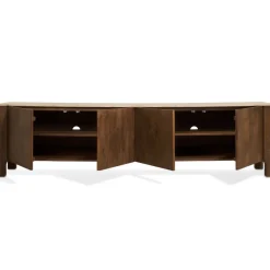 TV-Meubel Liam Bruin / Marmer - 210x55x40 cm