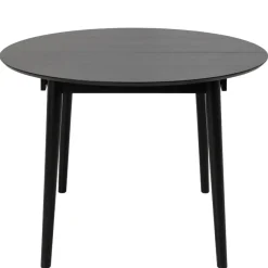 Uitschuifbare Eettafel Saga Zwart - 115/154x115 cm