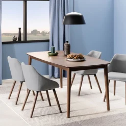 Uitschuifbare Eettafel Saga Bruin - 180/219x90 cm