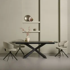 Uitschuifbare Eettafel Zwanenburg Zwart - 220/280x100