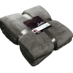 Unique Living Plaid Justin Grijs - 150x200 cm