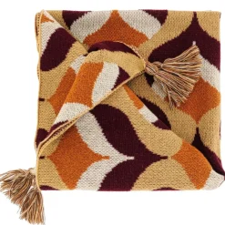 Unique Living Plaid Lilo Rood/Bruin - 130x160 cm