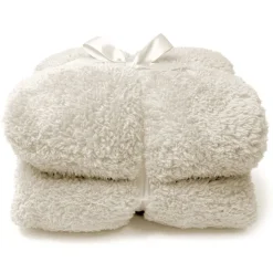 Unique Living Plaid Teddy Ivoor - 150x200 cm