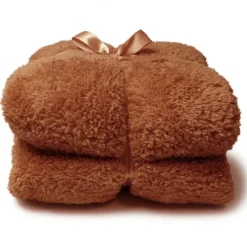 Unique Living Plaid Teddy Bruin - 150x200 cm