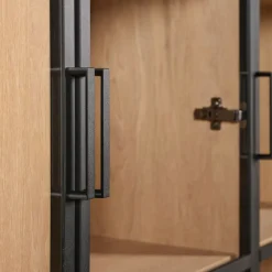 Vitrinekast Chester Naturel - 155x214x40 cm