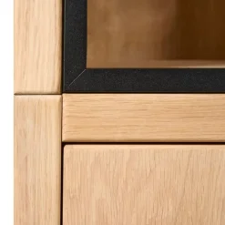 Vitrinekast Chester Naturel - 155x214x40 cm