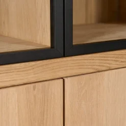 Vitrinekast Chester Naturel - 105x214x40 cm