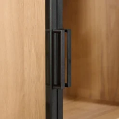 Vitrinekast Chester Naturel - 105x214x40 cm