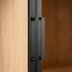 Vitrinekast Chester Zwart - 105x214x40 cm