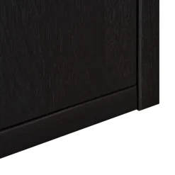 Vitrinekast Chester Zwart - 105x214x40 cm