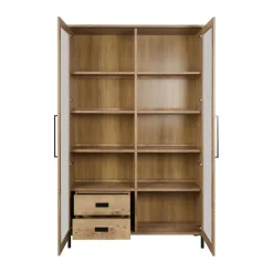 Vitrinekast Culemborg Naturel - 121x200x45 cm