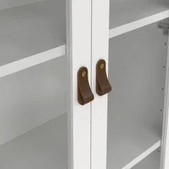 Vitrinekast Dallas Wit - 79x199x33 cm