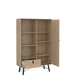 Vitrinekast Denver Eiken - 102x162x40 cm